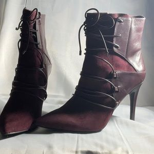 Nine West Burgundy Suede/Leather Boot